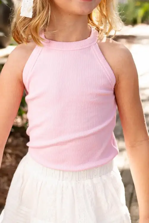 Paradise Pink Ribbed Tank