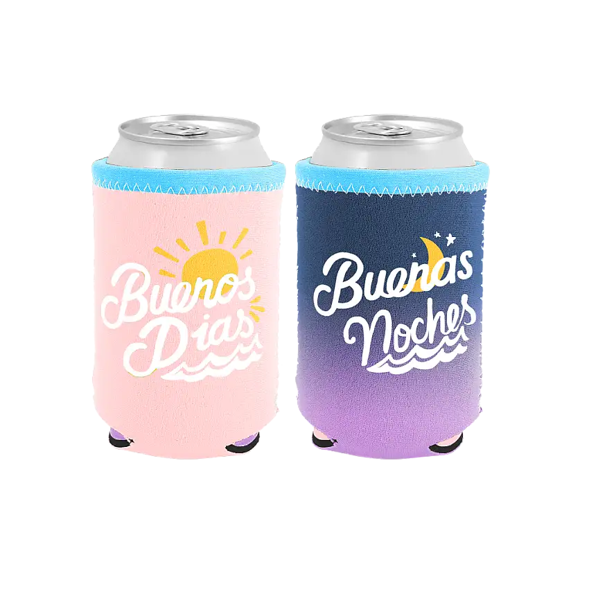 Buenos Dias Reversible Can Cooler