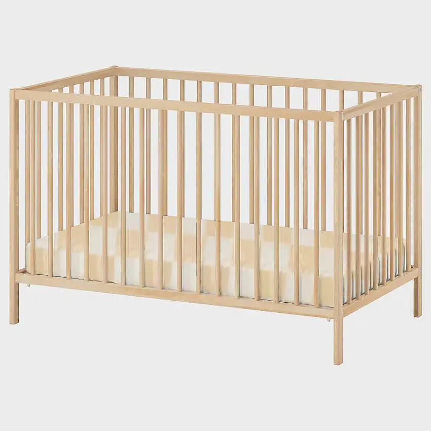 Natural Creme & White Checkered Crib Sheet