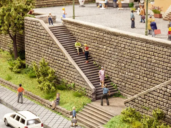 Noch 58303 HO Scale Stair Set -- 1 Each Left, Right & Straight