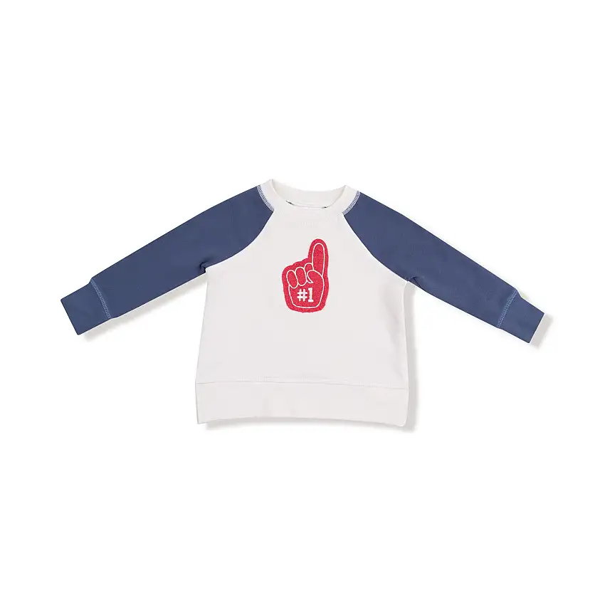 Raglan Sweatshirt With Red #1 Patch