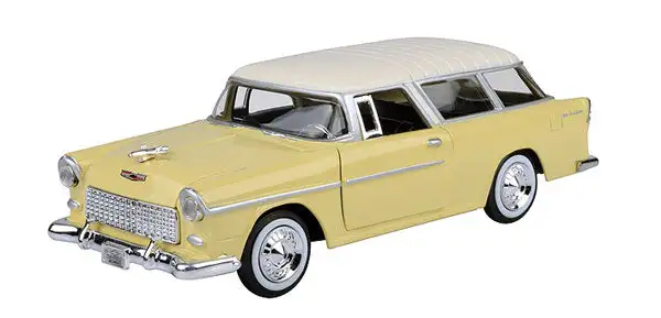 Motormax 73248AC-LY 1/24 Scale 1955 Chevrolet Bel Air Nomad