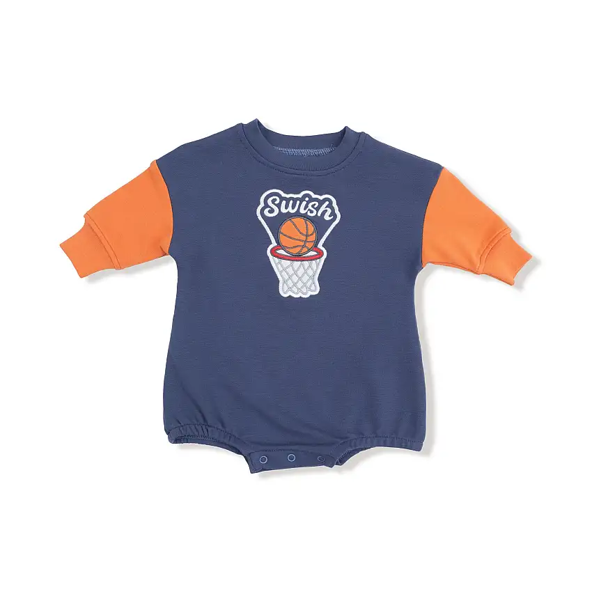 Sweatshirt Bubble With Basketball Patch