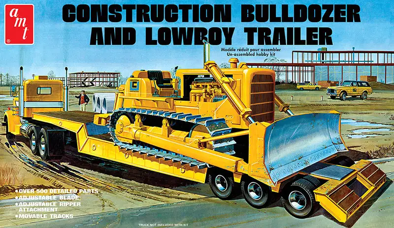 AMT 1218 1/25 Lowboy Trailer Plastic Model Kit