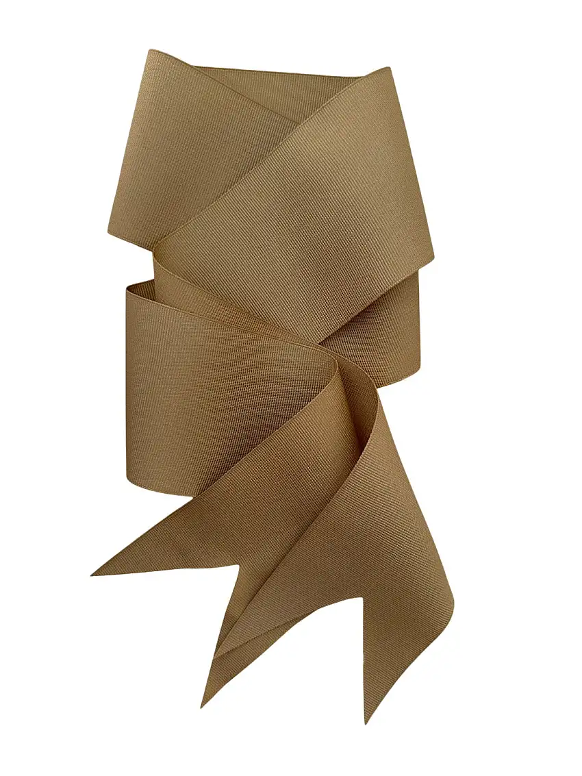 Tan/camel Neutral Grosgrain Ribbon - Wide & Short