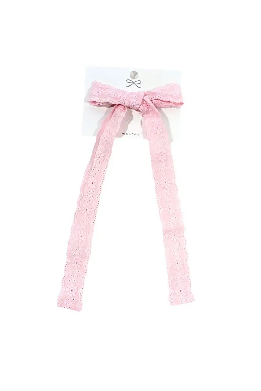 Pink Lace Bow