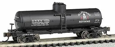 Bachmann 17861 N Scale ACF 36' 6" 10,000-Gallon Tank Car - Ready to Run - Silver Series(R) -- Allegeheny Refining AORX