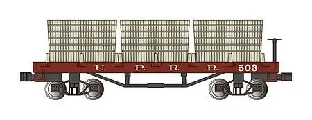 Bachmann 15553 N Scale Old-Time Wood Tank Car with 3 Tanks - Union Pacific 503