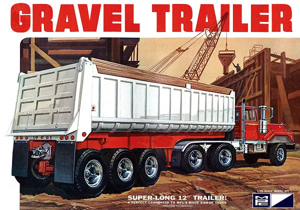 Mpc 823 1/25 Scale 3-Axle Gravel Trailer -