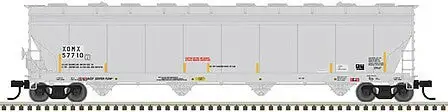 Atlas Model Railroad 20006738 HO Scale ACF 5701 Centerflow Plastics Hopper - Ready to Run - Master(R) -- Exxon-Mobil XOMX 57710 (gray)