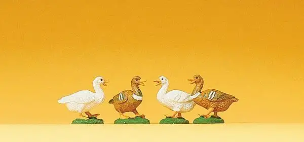 Preiser 47077 1/25 Scale Wild Animal Figures -- Ducks