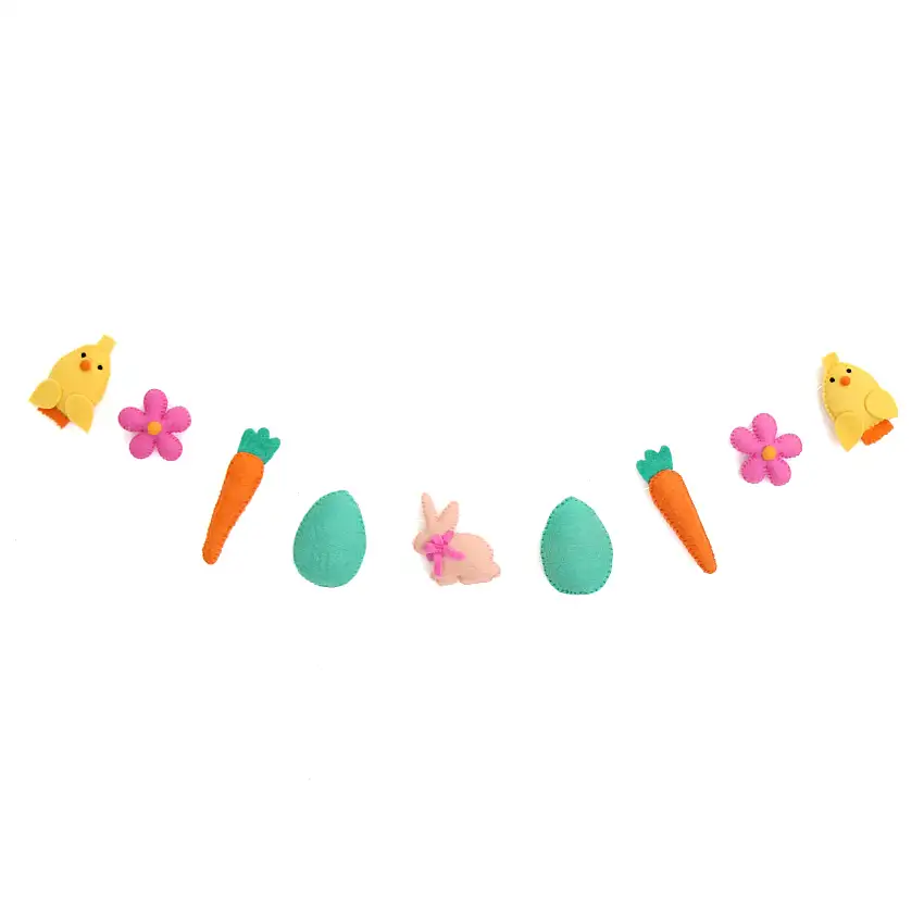 Easter Shapes Felt Garland