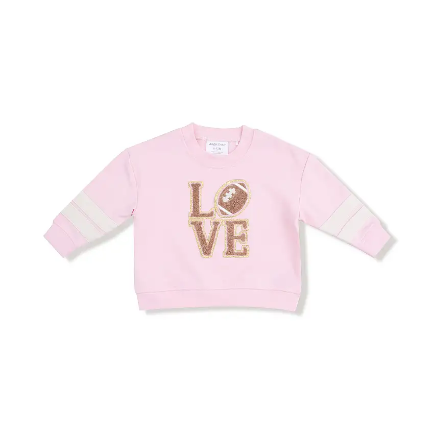 Cozy Drop Sleeve Sweatshirt With Varsity Stripes