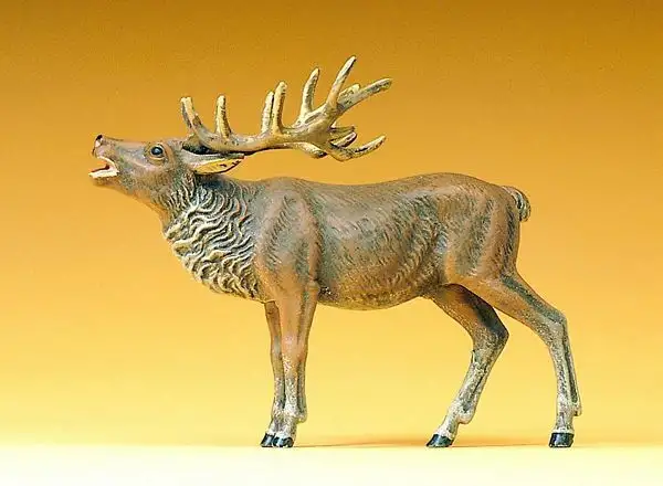 Preiser 47701 1/25 Scale Wild Animal Figures -- Bellowing Stag Elk