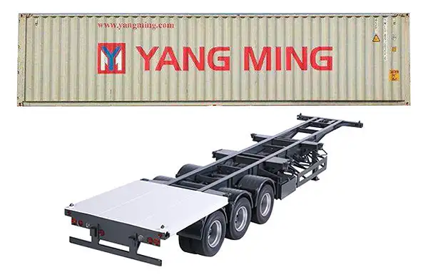 NZG 9791-04 1/18 Scale Yang Ming - Container Trailer