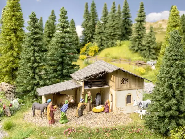 Noch 65620 HO Scale Christmas Crib Manger Structure & Scenery Set Kit