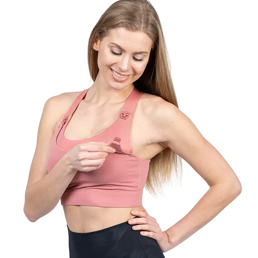 Venice High Impact Full Coverage Nursing Sports Bra (peach Blossom)