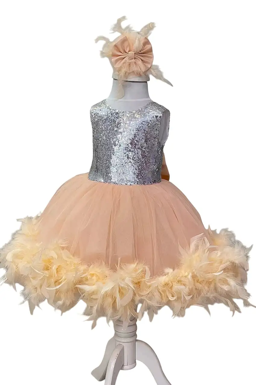 Anastasia Silver & Powder Party Dress