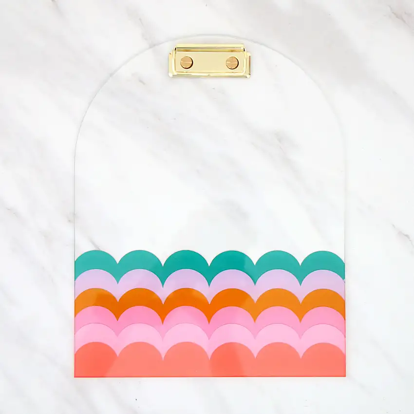 Scallop Edge Acrylic Clipboard