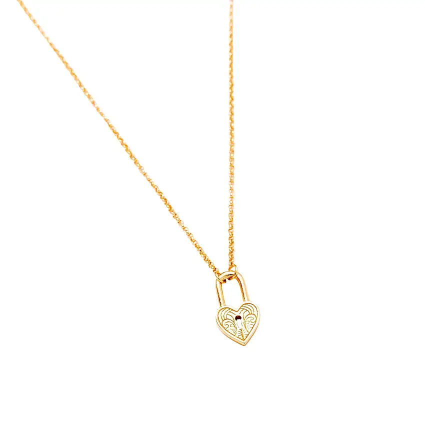 Alicia Lock Charm Necklace
