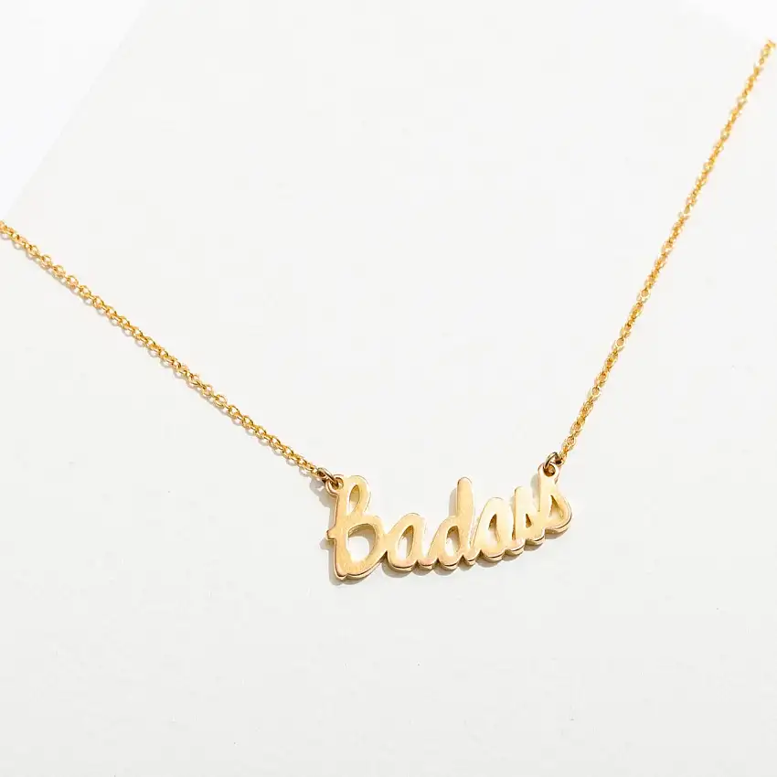 Badass Script Necklace