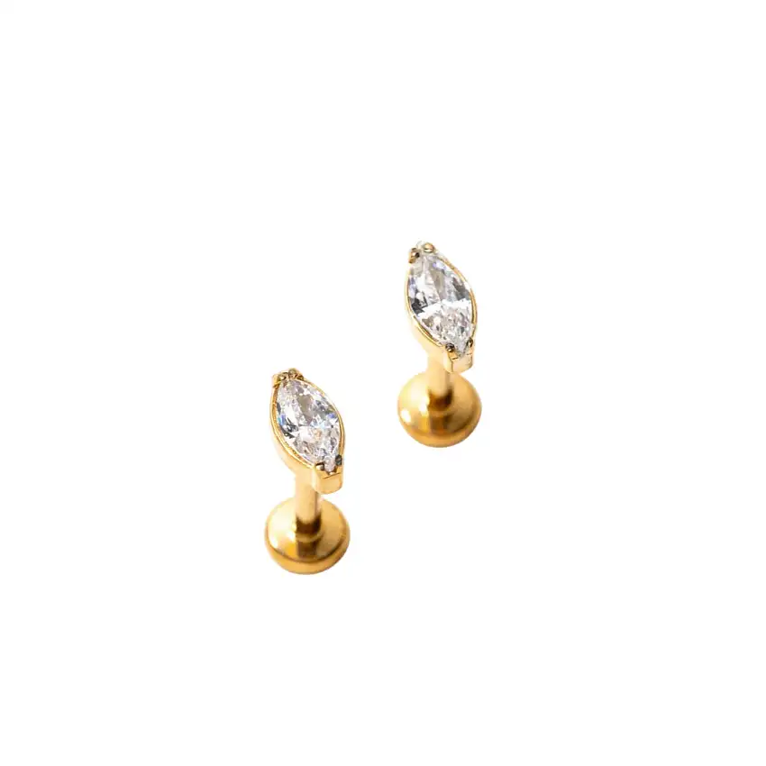 Marquise Flat Back Studs