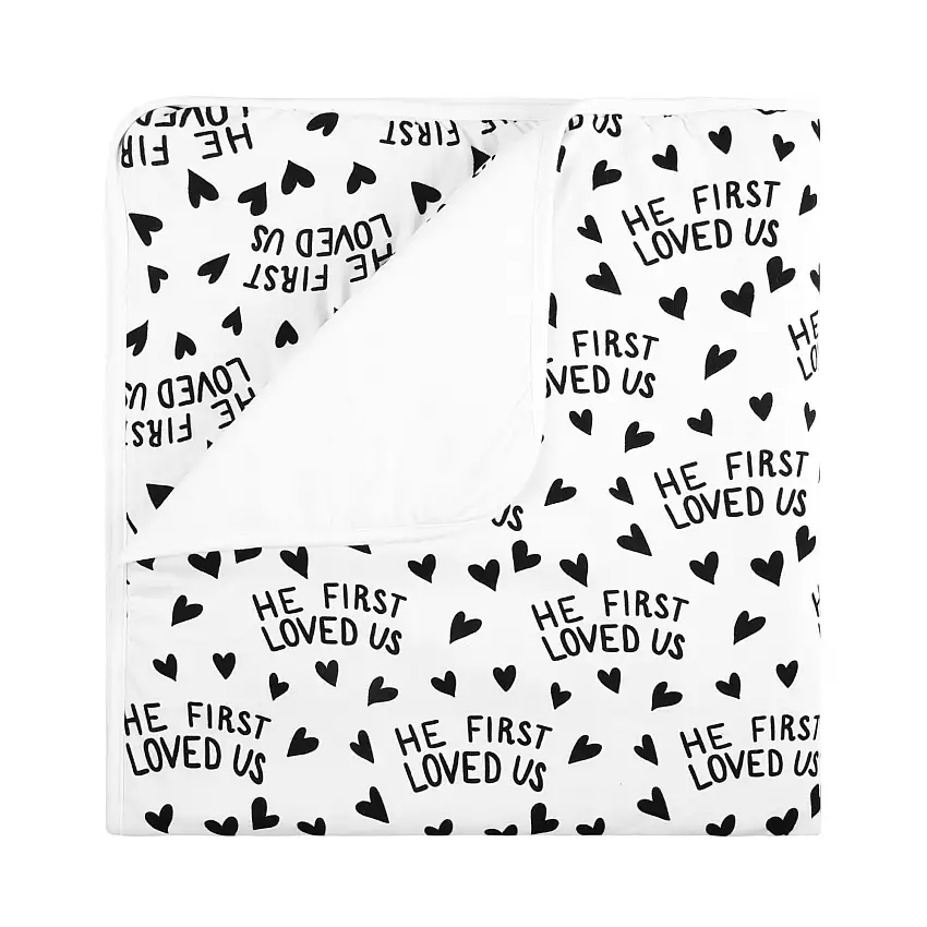 He First Loved Us Blanket Cotton