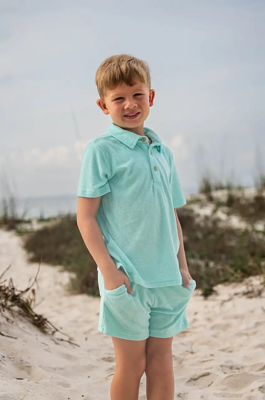 Cotton Candy Blue Lanier Bamboo Terry Set