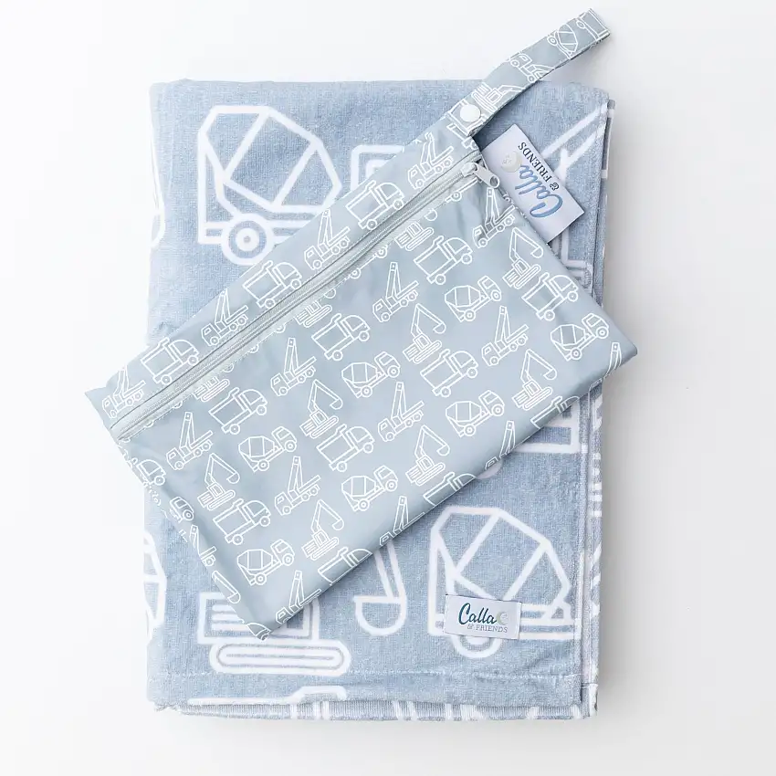 The Kenzie Beach Towel - Trucks & Diggers