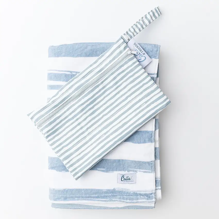 The Kenzie Beach Towel - Brush Stripes