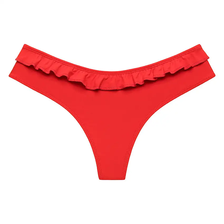 Cherry Nu-micro Ruffle Bikini Bottom