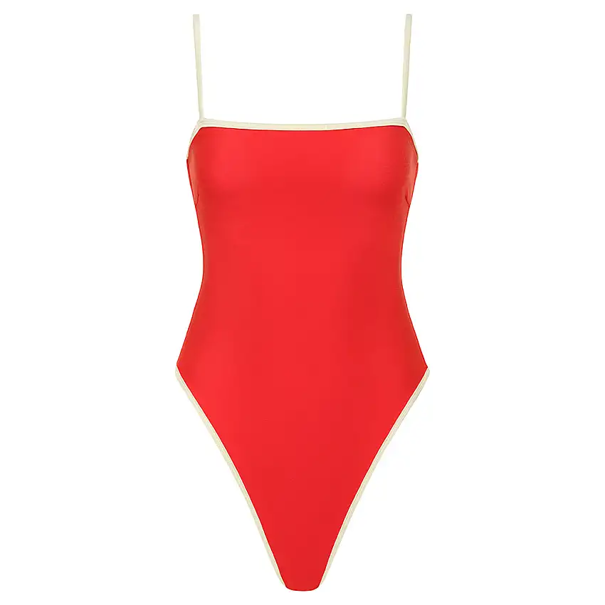 Cherry Cream Binded Jacelyn One-piece