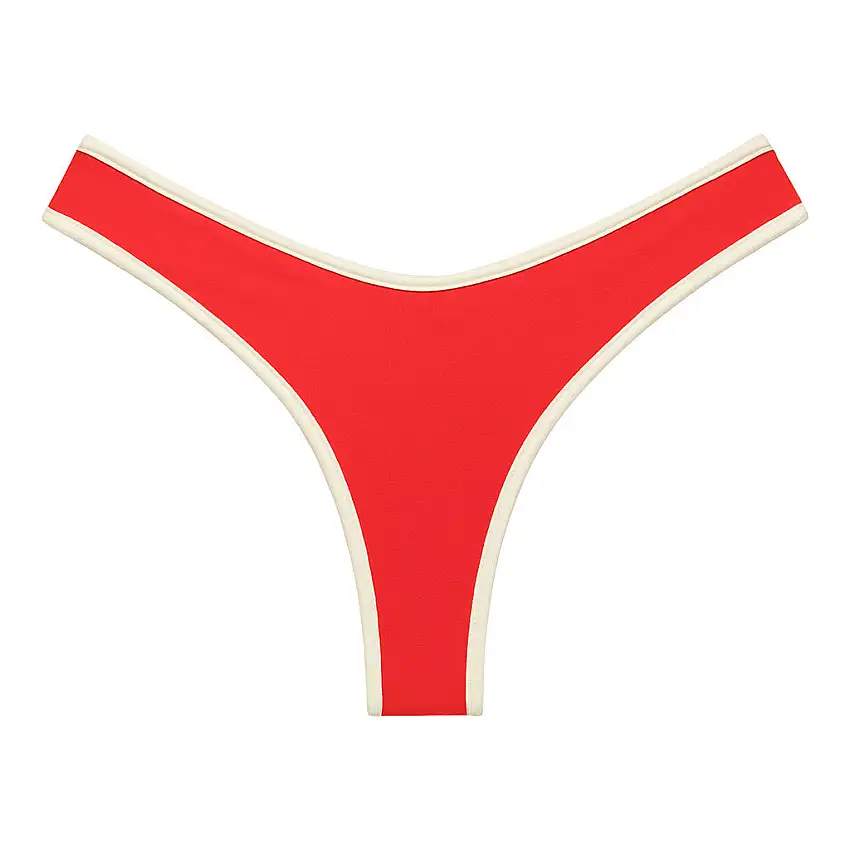 Cherry Cream Binded Lulu Bikini Bottom