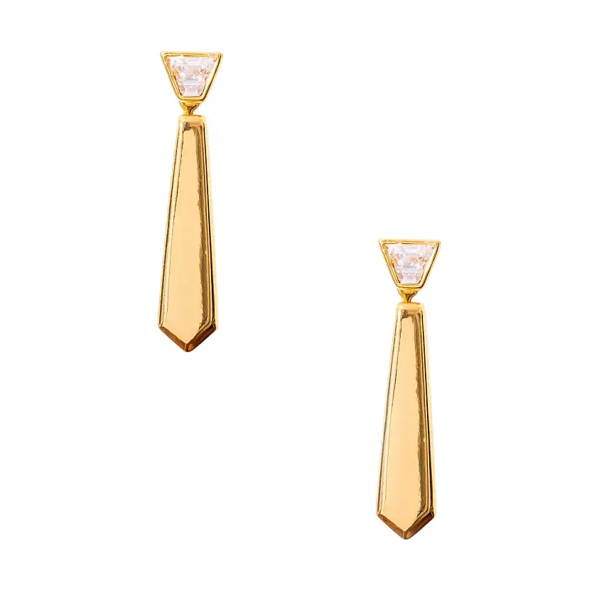 Power Tie Jacket Earrings