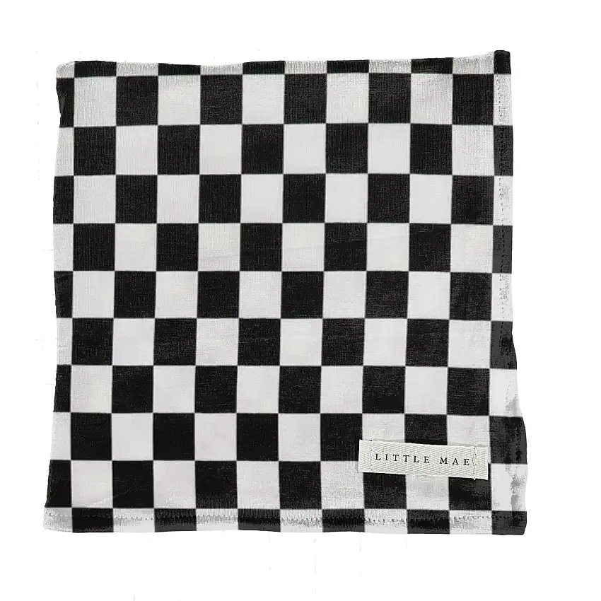 Race Black & White Checkered Stretch Swaddle