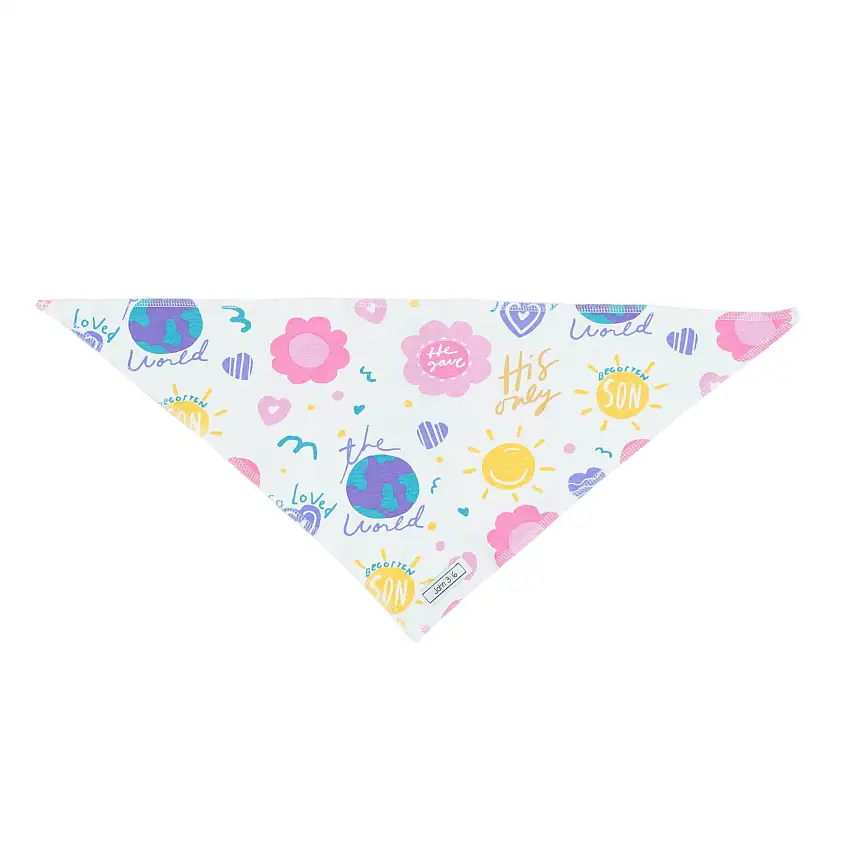 For God So Loved The World Pet Bandana Cotton