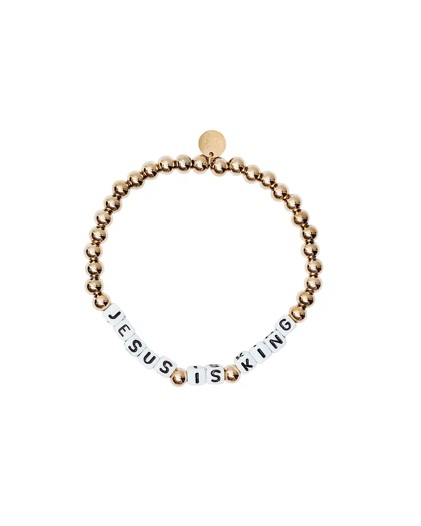Jesus Is King Letter Bracelet