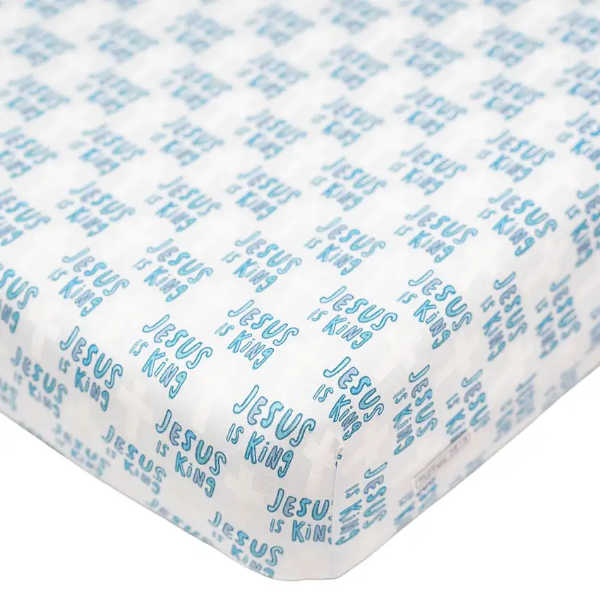 Jesus Is King Blue Bedsheet Bamboo