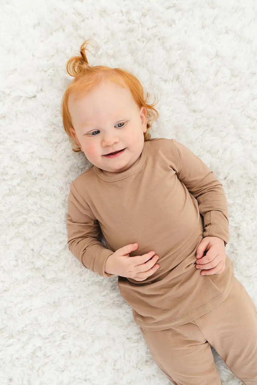 Dune Solid Bamboo 2-piece Long Sleeve Set