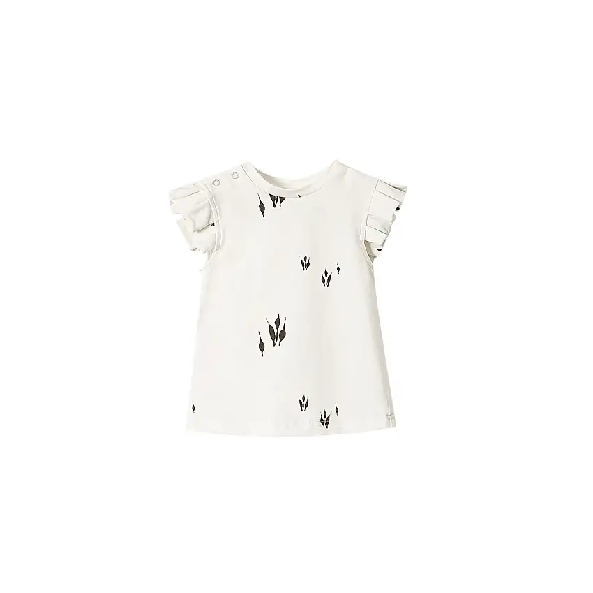 Baby Tent Dress With Box Pleated Sleeve - Off-white