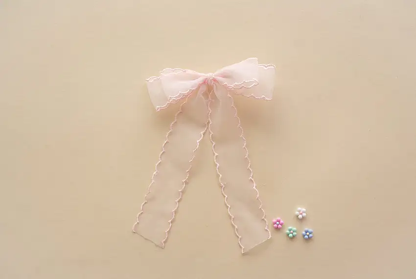 Pink Mist | Statement Ribbon Bow