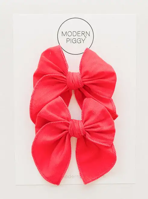 Valentine | Pigtail Set - Petite Party Bow