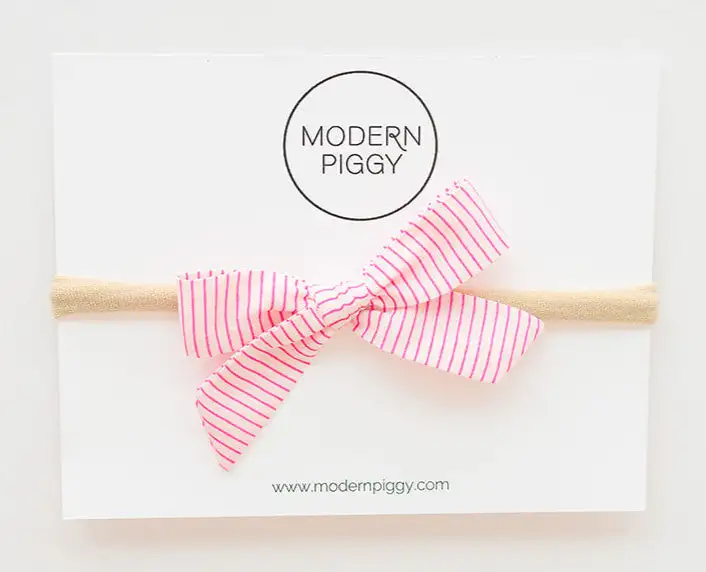 Candy Stripe | Mini Piggy Bow