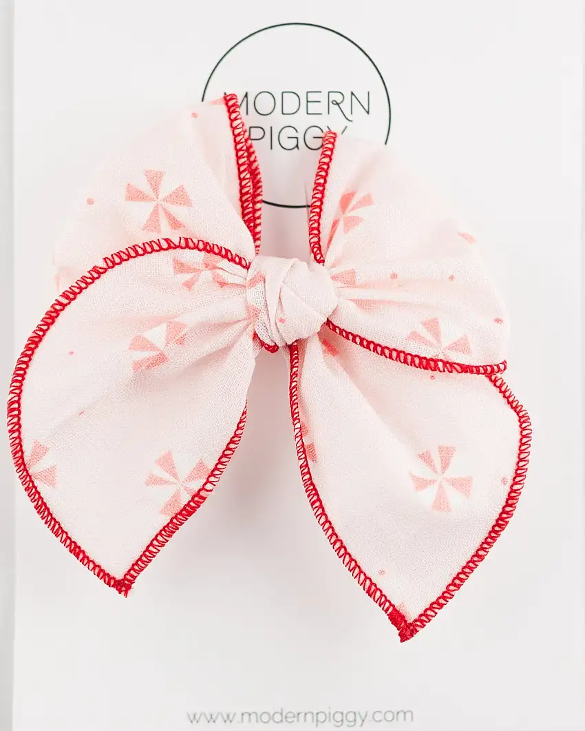 Peppermint | Pigtail Set - Petite Party Bow