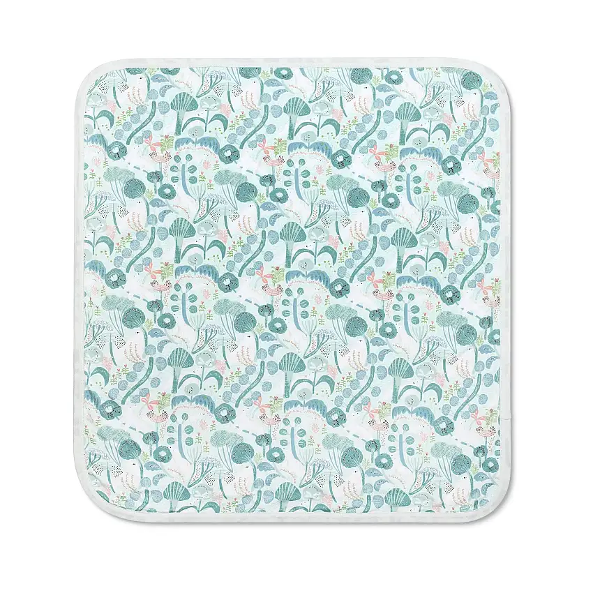 Bamboo Blend Baby Blanket - Minty Bear Bloom