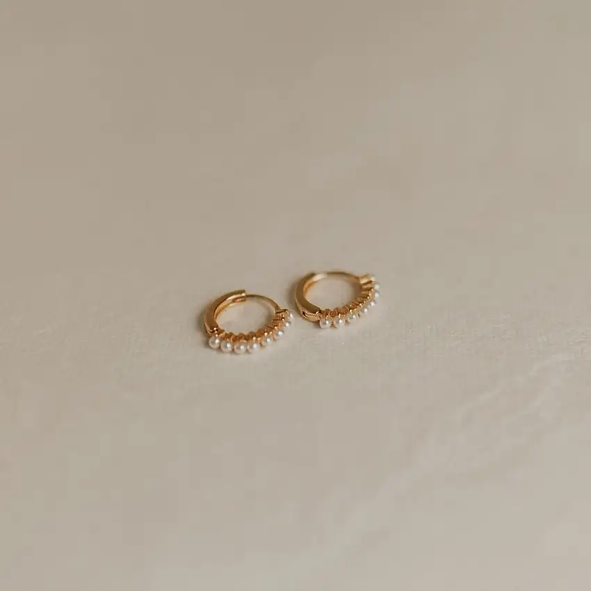 Grace Pearl Hoops