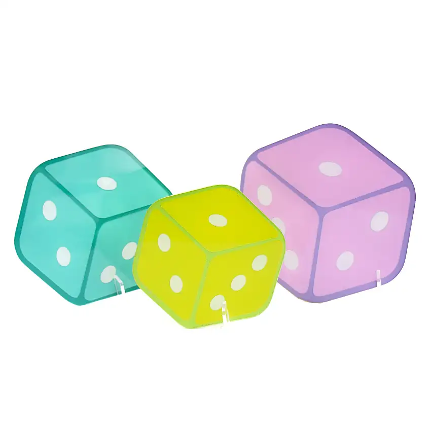 Acrylic Dice Decor - Cool Tones