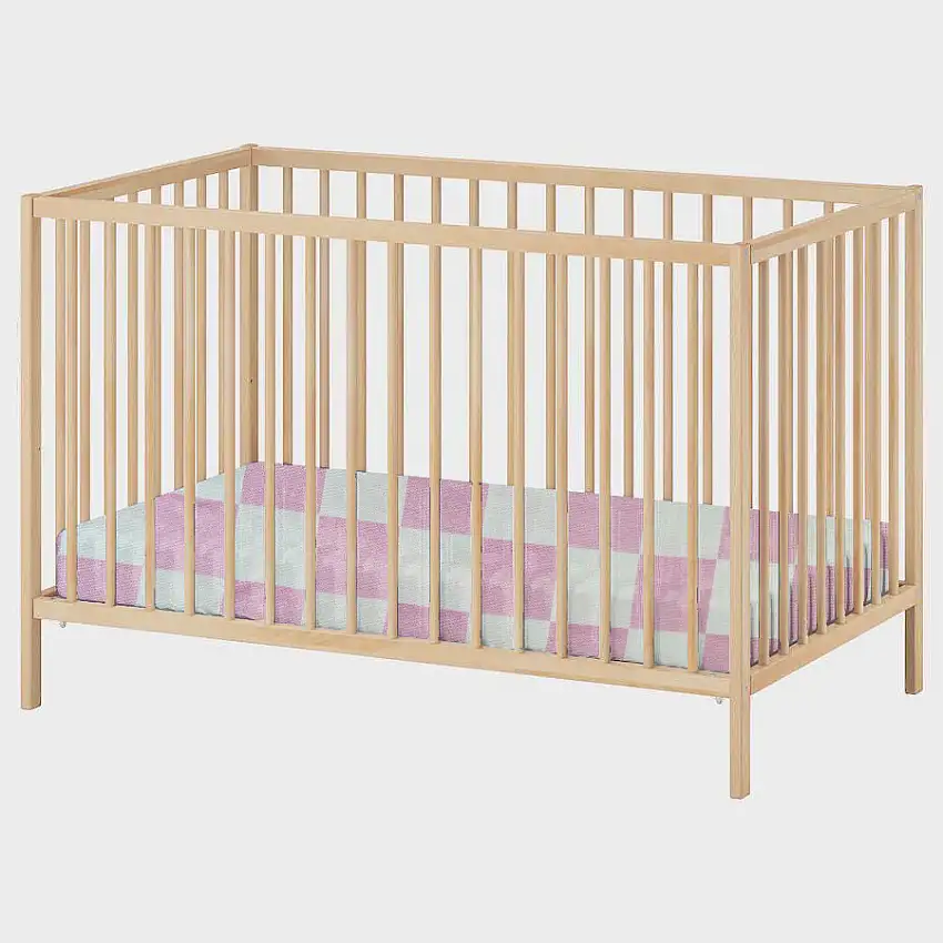Sugar Pink & White Checkered Crib Sheet