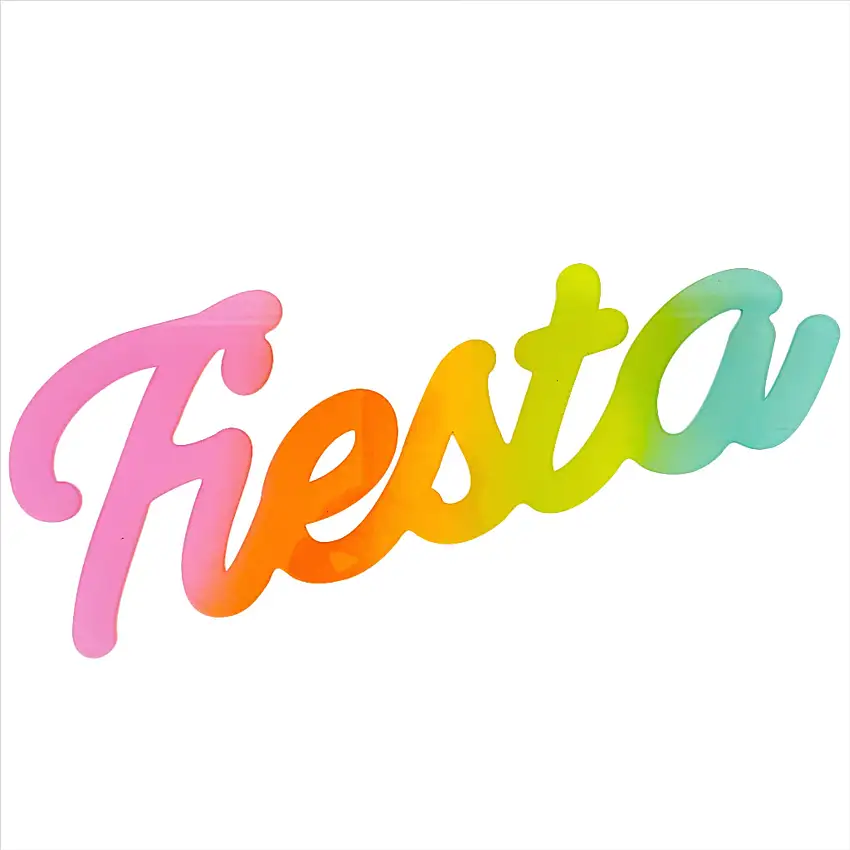Fiesta Acrylic Rainbow Gradient Sign