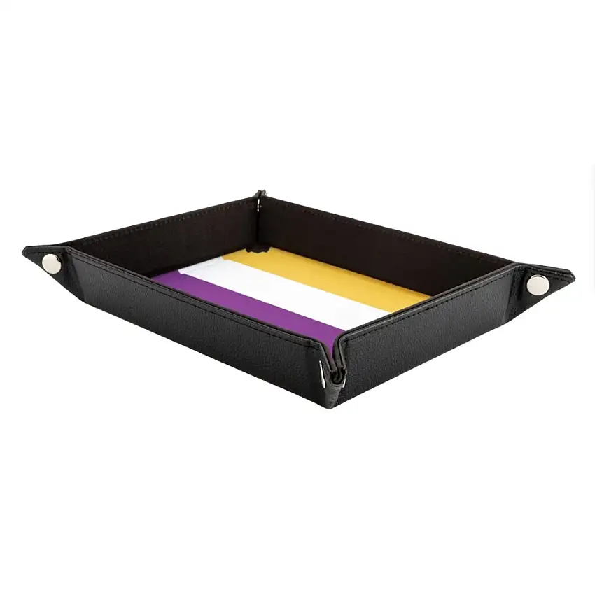 Pride Fold-Up Velvet Dice Tray: Nonbinary (Preorder)